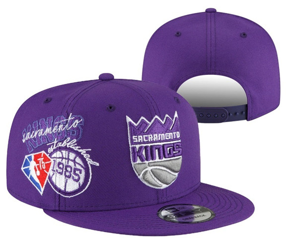 Sacramento Kings Stitched Snapback 75th Anniversary Hats 003